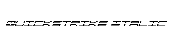 QuickStrike Italic Schriftart