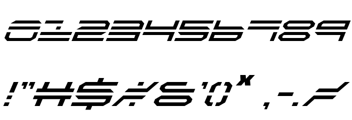 QuickStrike Italic フォント その他の文字