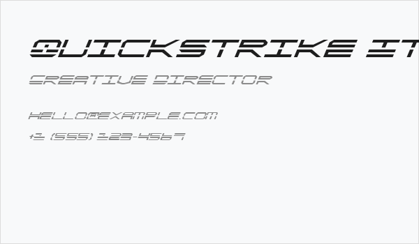 QuickStrike Italic Business Card
