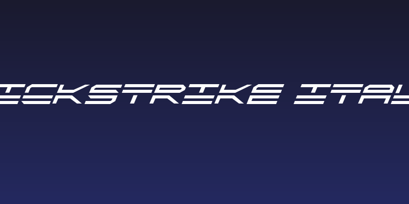 QuickStrike Italic Social Header