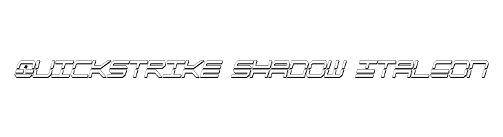 QuickStrike Shadow ItalCon  Frei Schriftart Herunterladen