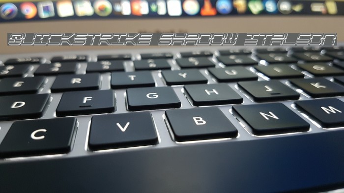 QuickStrike Shadow ItalCon Font examples