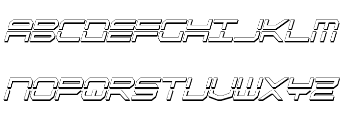 QuickStrike Shadow ItalCon Font LOWERCASE
