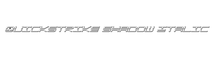 QuickStrike Shadow Italic  Скачать бесплатные шрифты