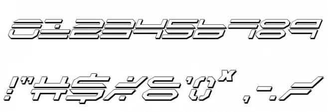 QuickStrike Shadow Italic フォント その他の文字