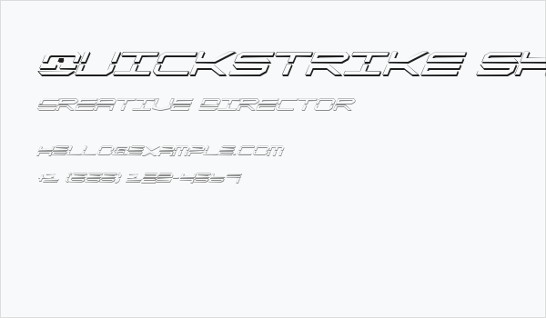 QuickStrike Shadow Italic Business Card