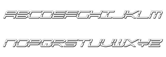 QuickStrike Shadow Italic Font LOWERCASE