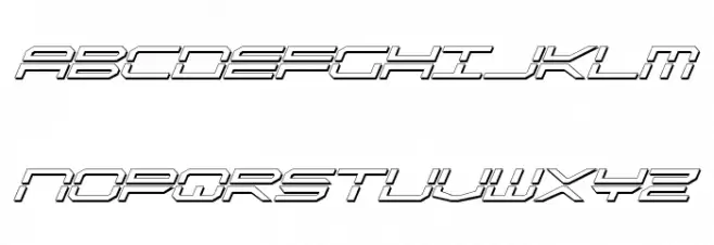 QuickStrike Shadow Italic フォント 小文字