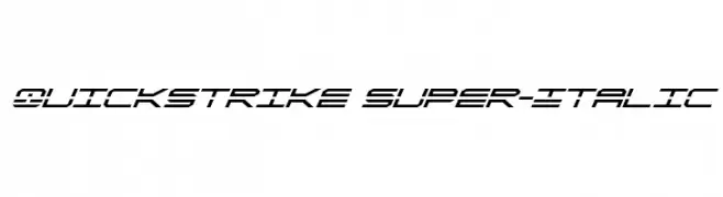 QuickStrike Super-Italic  Descarca Fonturi Gratis