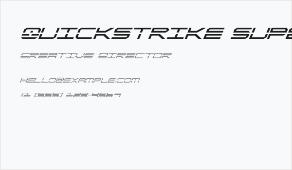 QuickStrike Super-Italic Business Card