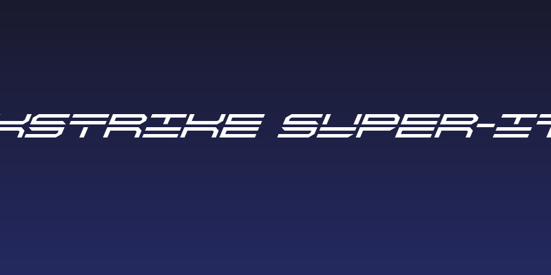 QuickStrike Super-Italic Social Header