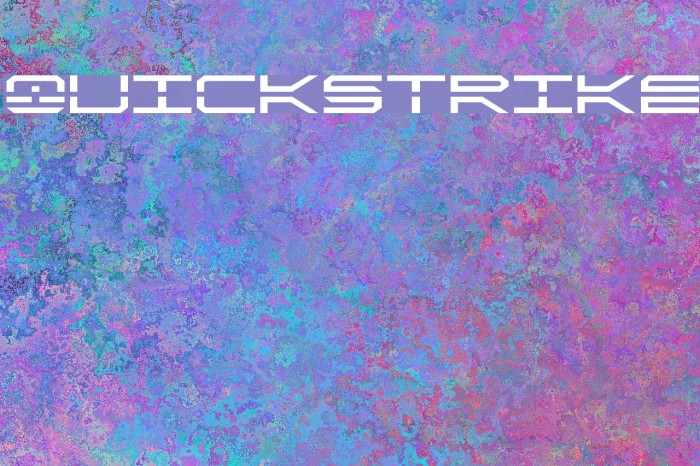 QuickStrike Font examples