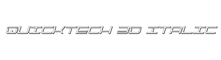 QuickTech 3D Italic  Descarca Fonturi Gratis