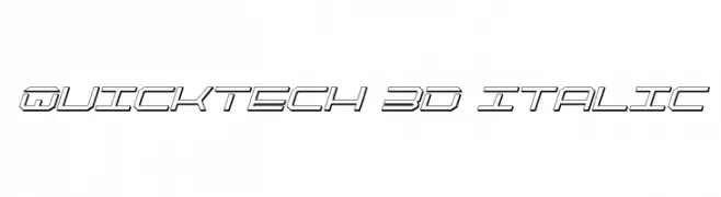 QuickTech 3D Italic  Frei Schriftart Herunterladen