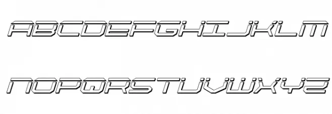 QuickTech 3D Italic Font Litere mari