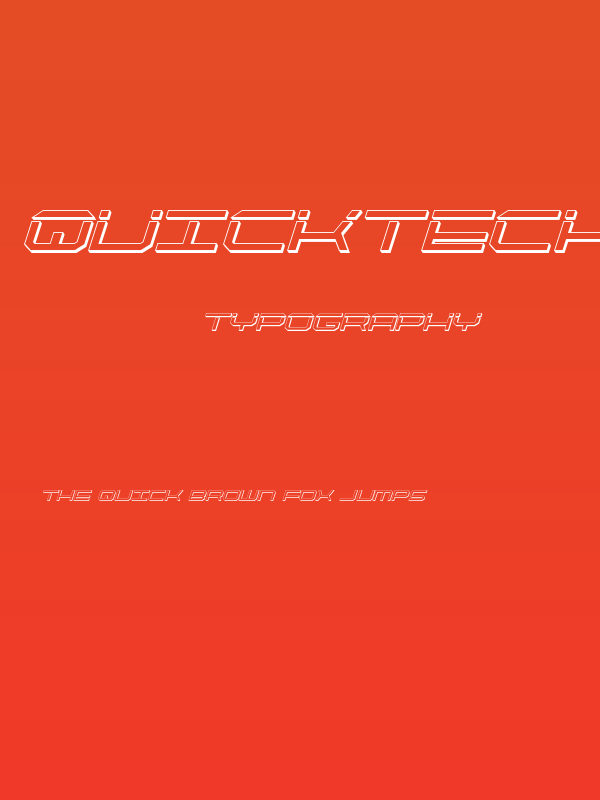 QuickTech 3D Italic Poster