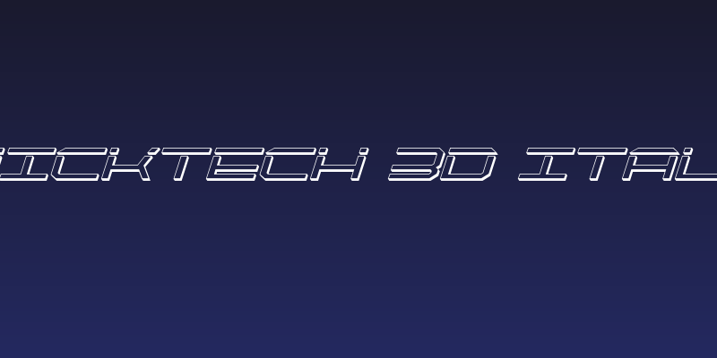QuickTech 3D Italic Social Header
