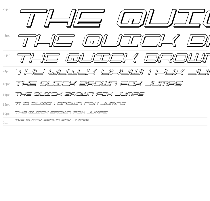 QuickTech 3D Italic Waterfall