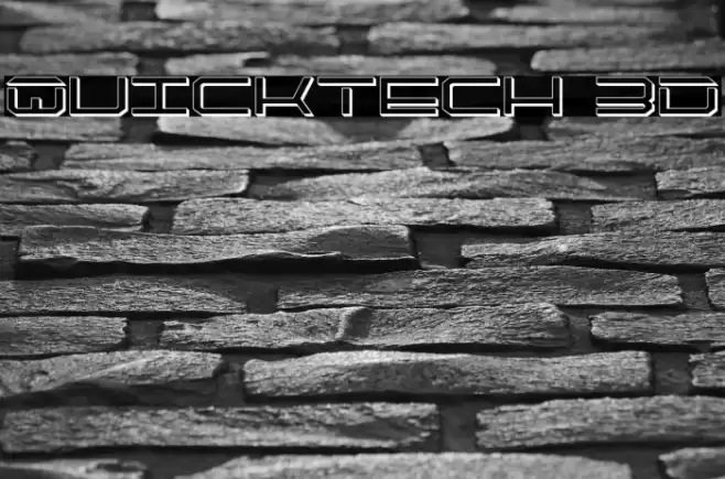 QuickTech 3D Font examples
