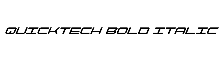 QuickTech Bold Italic  Fuentes Gratis Descargar