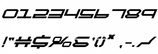 QuickTech Bold Italic Font OTHER CHARS