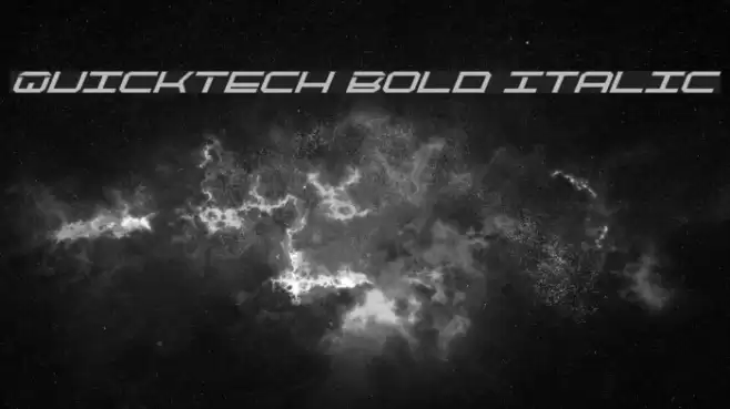 QuickTech Bold Italic Font examples