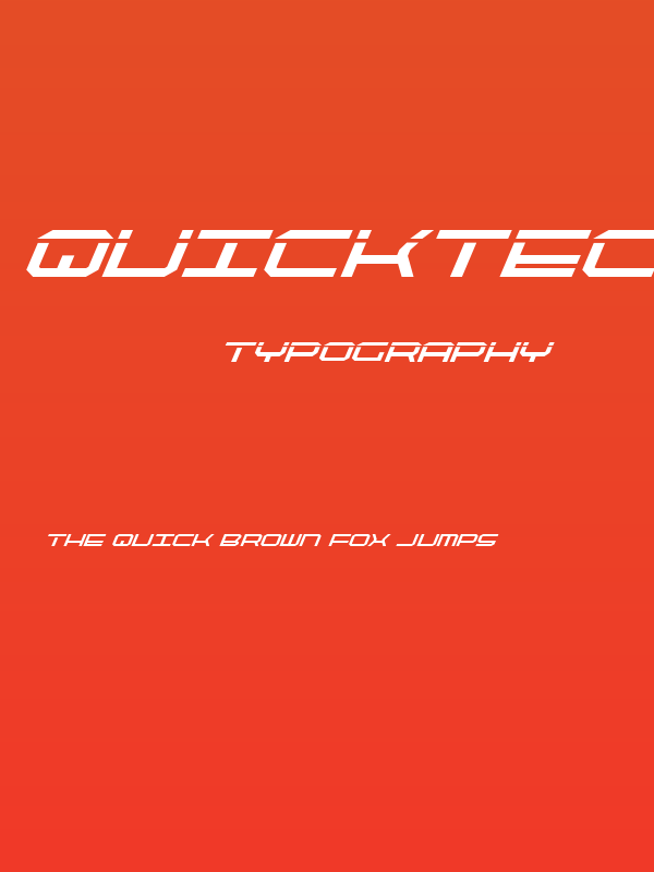 QuickTech Bold Italic Poster