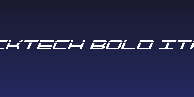 QuickTech Bold Italic Social Header