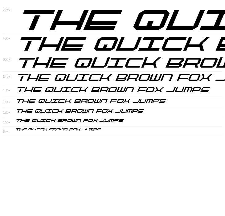 QuickTech Bold Italic Waterfall