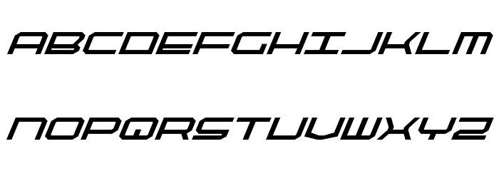 QuickTech Bold Italic Font LOWERCASE