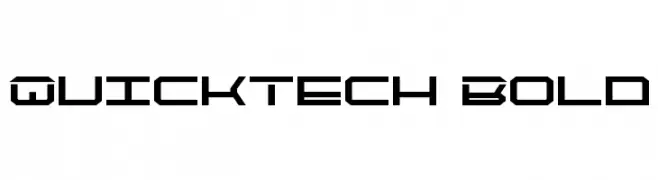 QuickTech Bold  Скачать бесплатные шрифты