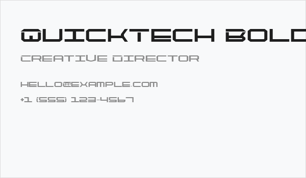 QuickTech Bold Business Card