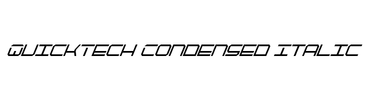 QuickTech Condensed Italic  Descarca Fonturi Gratis