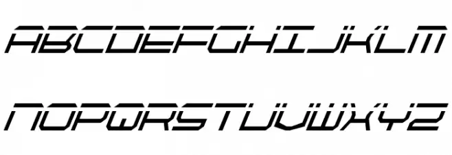 QuickTech Condensed Italic خط أحرف كبيرة