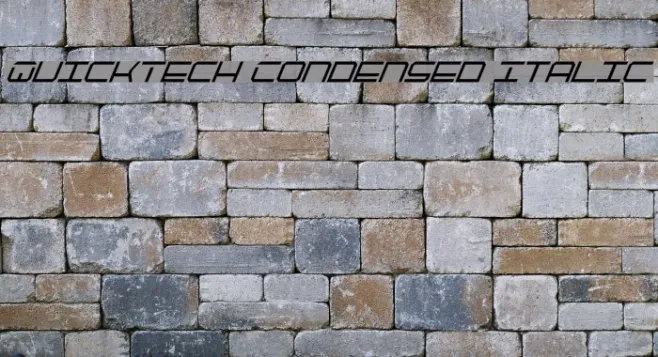 QuickTech Condensed Italic Example 3