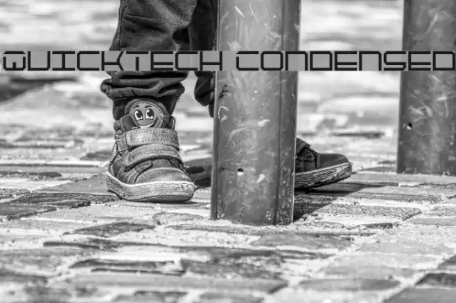 QuickTech Condensed Font examples
