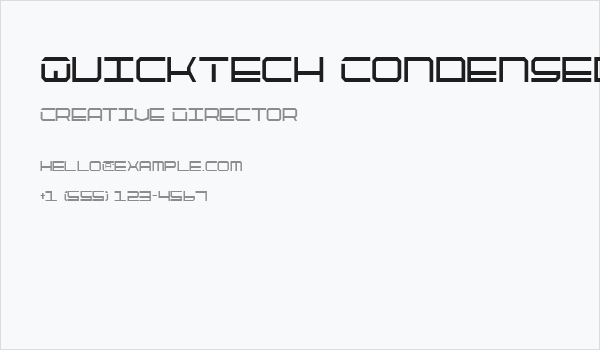 QuickTech Condensed Business Card