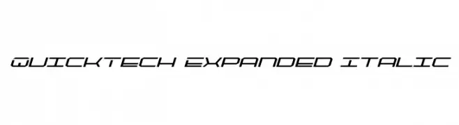 QuickTech Expanded Italic  les polices de caractères gratuit tlcharger