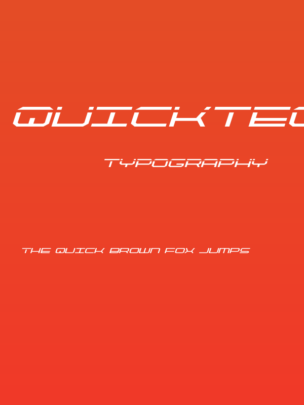 QuickTech Expanded Italic Poster