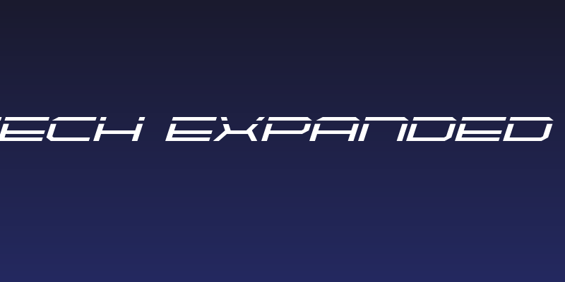 QuickTech Expanded Italic Social Header