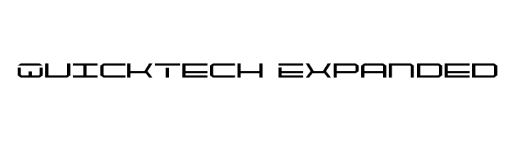 QuickTech Expanded  フリーフォントのダウンロード
