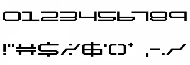 QuickTech Expanded Font OTHER CHARS