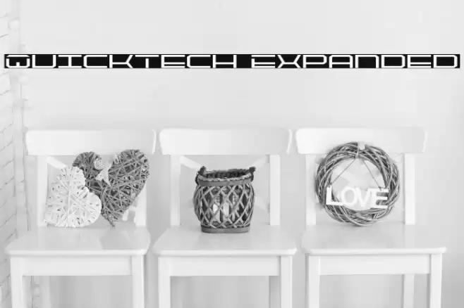 QuickTech Expanded Font examples