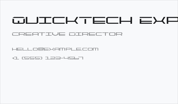 QuickTech Expanded Business Card