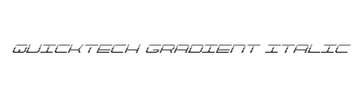 QuickTech Gradient Italic  免费字体下载