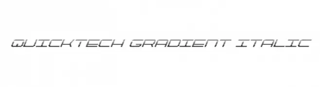 QuickTech Gradient Italic  Frei Schriftart Herunterladen