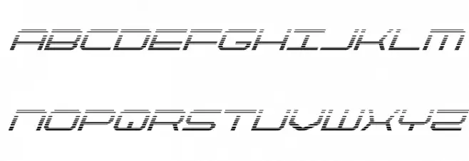 QuickTech Gradient Italic Caratteri MAIUSCOLE