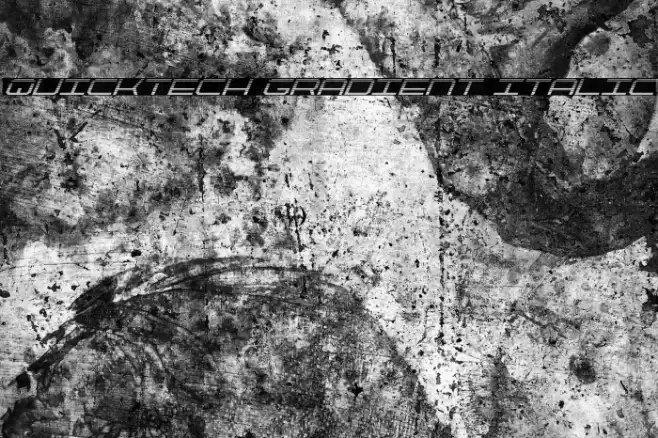 QuickTech Gradient Italic Font examples