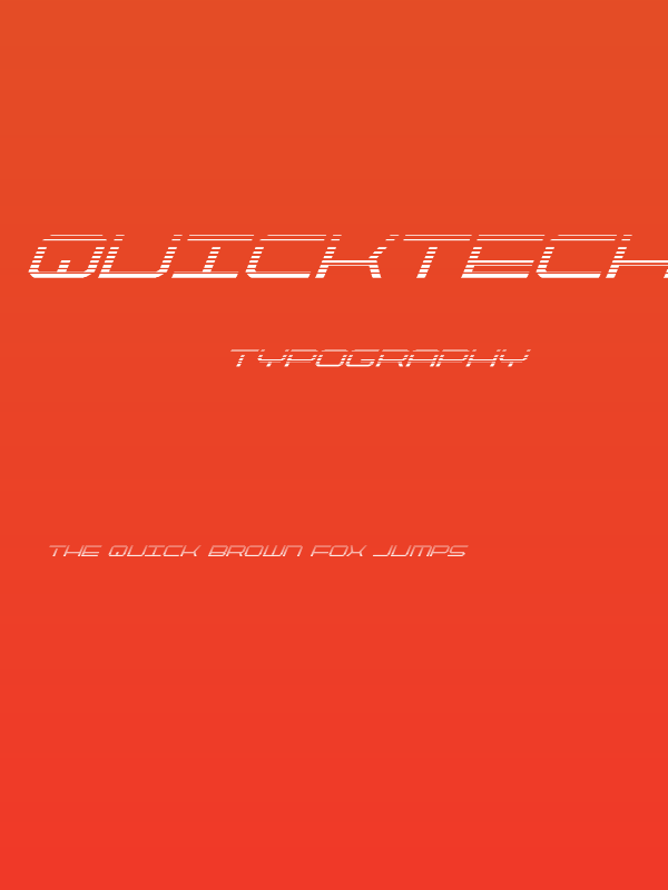 QuickTech Gradient Italic Poster