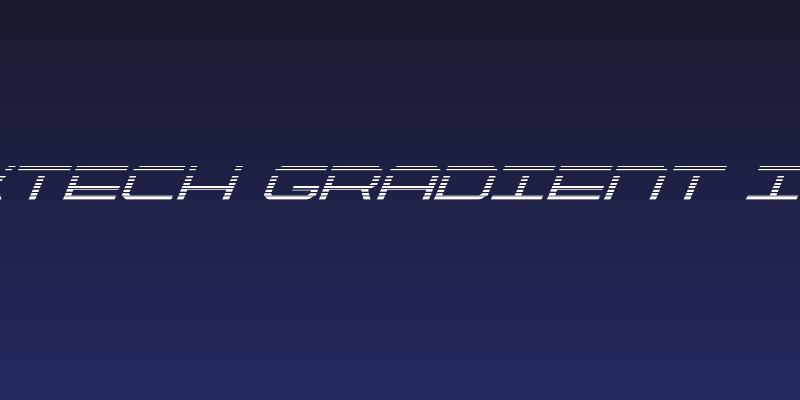 QuickTech Gradient Italic Social Header